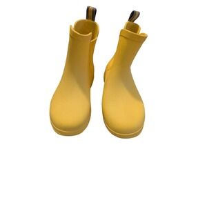 Totes Kids Yellow Rain Boots Slip On Pull Tabs Size US 2-3 EU 33-34 UK 1-2